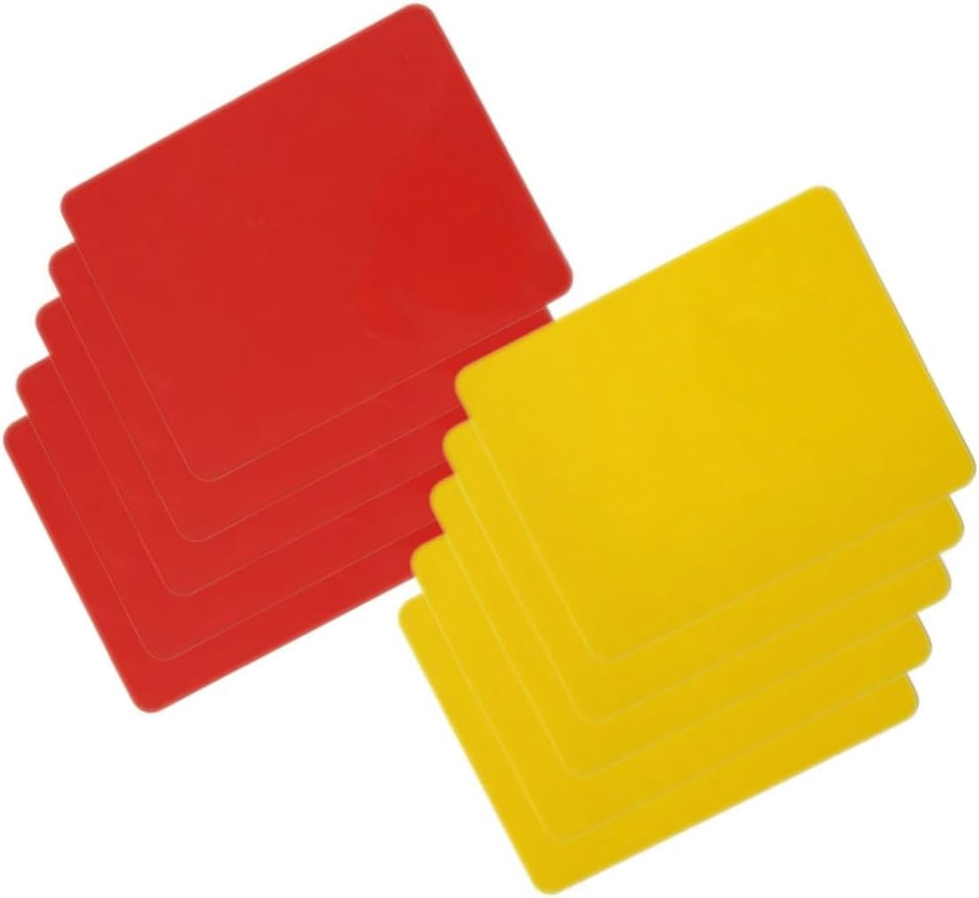 SquarezhenBo 10Pcs Red and YellowReferee Card Set Sports Soccer Referee Warning Cards for Football Soccer Coach and Referee Gear