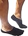 STOMPERJOE 3 and 6 Mens Cotton No Show Casual Liner Loafer Socks Invisible Stay On (Large, Black)
