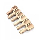 HUELE 6PCS Mini Wooden Scoops For Bath Salts Essential 75X25X19mm