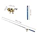 Jatzde LIXIANGNAN Mini Portable Pocket Fish Rod Pen Aluminum Alloy Fishing Rod Pole Reel Combos (Blue)