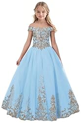 Tulle Flower Girl Dress for Wedding Sparkly