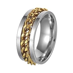 Udolfly Mens Fidget Rings Anxiety Rings for Men