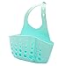 WillsCase Plastic Kitchen Sink Sider Faucet Caddy Organizer Sponge Holder Rack Space-saving Hanging Storage Bag- Blue