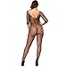 WOOPOWER Lingerie for Women Crotchless Fishnet Bodystocking, Stretch Mesh Bodysuit