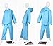 Aircee Outdoor Use Rain Coats with Pants Waterproof Durable Rain Suits Jackets Reusable Trousers for Men Women Blue