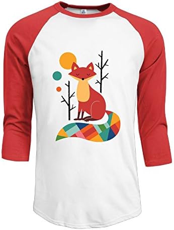 Rainbow Fox Men 3/4 Sleeve Raglan Baseball Shirts