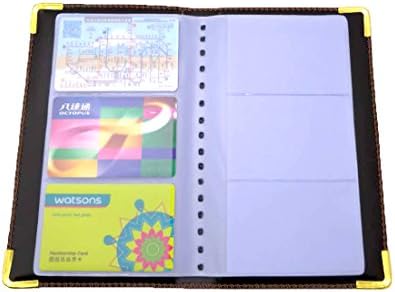 AMUCLLY Business Card Holder,Professional PU Leather Office Business Name ID Wallet Credit Card Holder Rack Book Case (240cell)