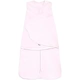 HALO 100% Cotton Sleepsack Swaddle, 3-Way Adjustable Wearable Blanket, TOG 1.5, Soft Pink, Newborn, 0-3 Months