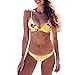 Women Bikini,kaifongfu, 1 Set Sexy Swimwear Push-Up Padded Bra Swimsuit Beachwear (M, Yellow)