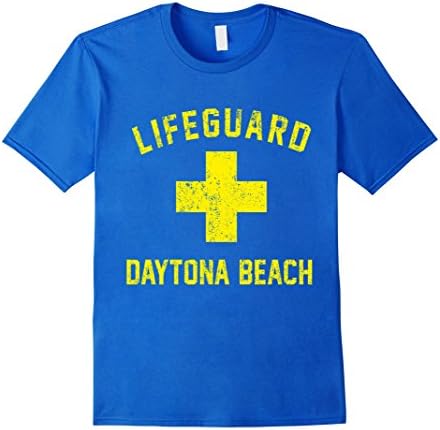 Mens Lifeguard Daytona Beach Florida FL Swimming Pool T Shirt XL Royal Blue