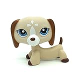 ZAD Littlest Pet Shop Animals LPS Blue Eye Dachshund Dog Figure Loose Toys #1491