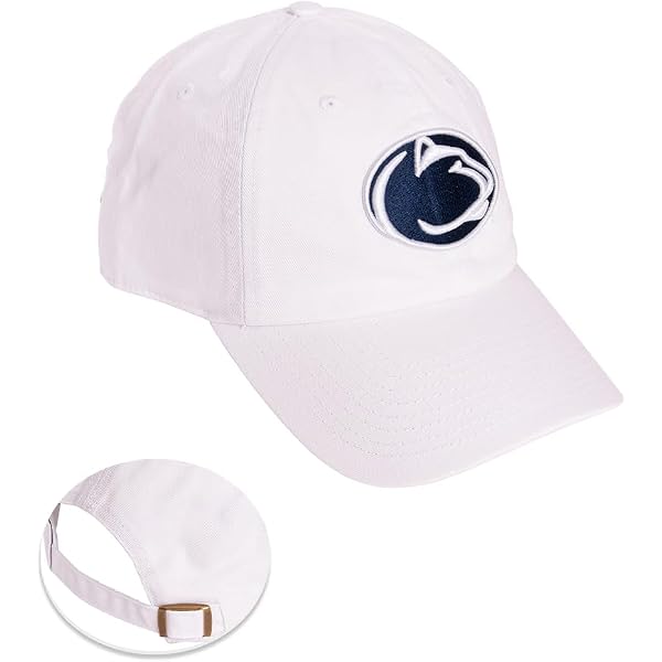 Penn State Nittany Lions Baseball Cap - Distressed White Adjustable Hat By Desert Cactus - View #10