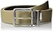 Berkley Men's 35 mm Canvas Fish Printed Belt with Leather Trim Tip and Buckle