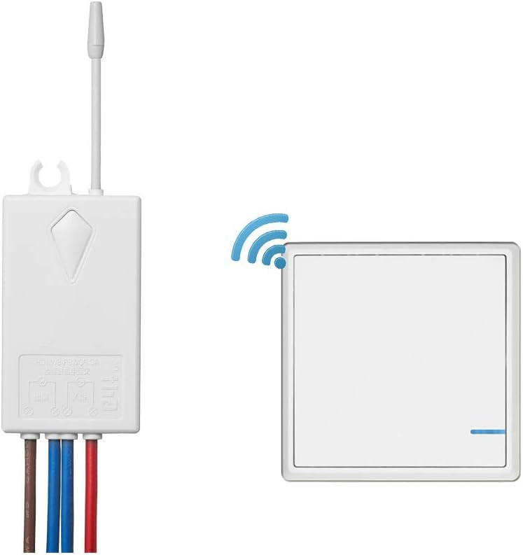 Wireless Light Switch And Receiver Kit For Lamps Ceiling Fans