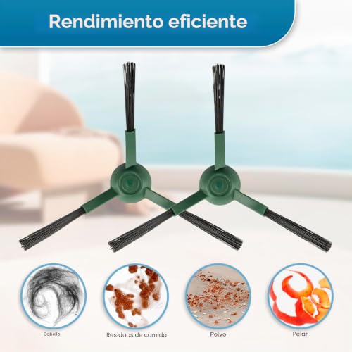 (7 Pieces) 205 DustCompactor Vac Replacement for iRobot 205 DustCompactor Vac Robot Vacuum Cleaner: 1 Rotating Brush, 2 Scrubbing Pads, 2 Side Brushes, 2 HEPA Filters