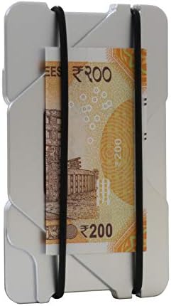 RFID Blocking Band Wallet with Metal Bottle Opener (Silver)