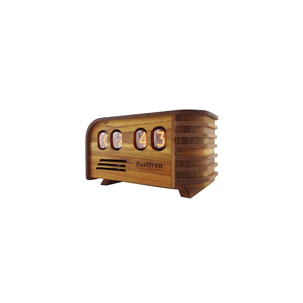 Nuvitron Vintage Nixie Tube Clock Art Deco Design with IN12 Nixie