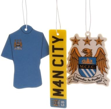 Ontrad Limited Official Manchester City FC Car Air Freshener (3 Pack) - A Great Gift / Present For Men, Sons, Husbands, Dads, Boyfriends For Christmas, Birthdays, Fathers Day, Valentines Day, Anniversaries Or Just As A Treat For Any Avid Football Fan