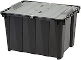 IRIS USA, Inc. 48 Quart Wing Lid Storage Box, Black