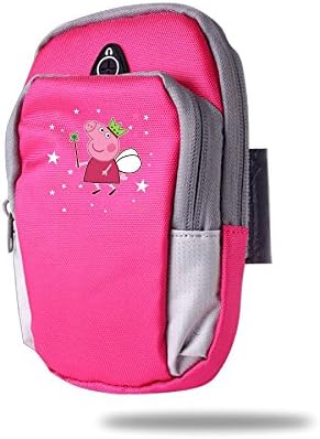 Peppa Pig.png Phone Armband Bag Running Sports Arm Band Strap Holder Pouch Case For Exercise Workout Fits IPhoneIPod Samsung Galaxy LG HTC Pixel LARGE- Design By HZen