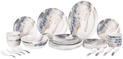 Royalford melamine ware dinner set, 45 pieces, color may vary