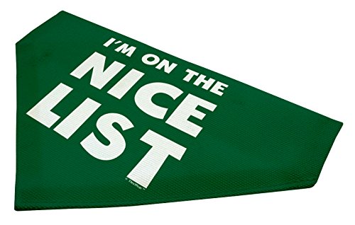 Dog Christmas Decorations I'm on the Nice and Naughty List Bundle Christmas Decorations for Dogs Small Dog Bandanas 2-Pack Scarves for Dogs Bibs