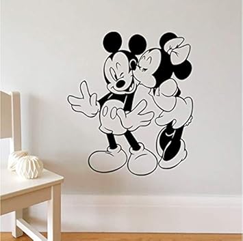 Mickey Minnie Mouse Wandaufkleber Fur Wohnkultur Wohnzimmerzubehor Wandtattoo Vinyl Wandkunst Abnehmbare Tapete Amazon De Baumarkt Micky Maus Wandtattoo