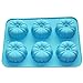 X-Haibei Pumpkin Micro Cake Silicone Mold Soap Chocolate Jello Bakeware Pan 3oz per cell