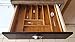 Clever Cook Bamboo Cutlery Utility Drawer Organizer (Expandable Flatware Tray)