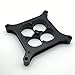 HotRod99 Alumimum Anodized Black 4150 Carburetor Spacer 1'' Tall Square Bore 4 Holes Tapered Manifold Carburetor Spacer