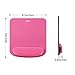 Mouse Pad with Memory Foam Wrist Rest, Non-Slip Rubber Base Mouse Mat for Typist Office, Pink
