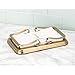mDesign Guest Towel Holder Tray for Bathroom Vanity Countertop - Soft Brass
