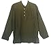 Siddartha Mens Tunic Handloomed Cotton 3-Wooden Button Loop Closure, Mandarin Collar