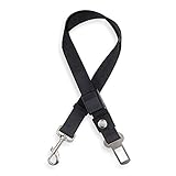 Dog Seat Belt & Walking Leash Adjustable Dog Leash Dual Purpose for Lead Rope Seatbelt Including Tangle-Free Swivel Attachment Metal Clip with Padded Handle