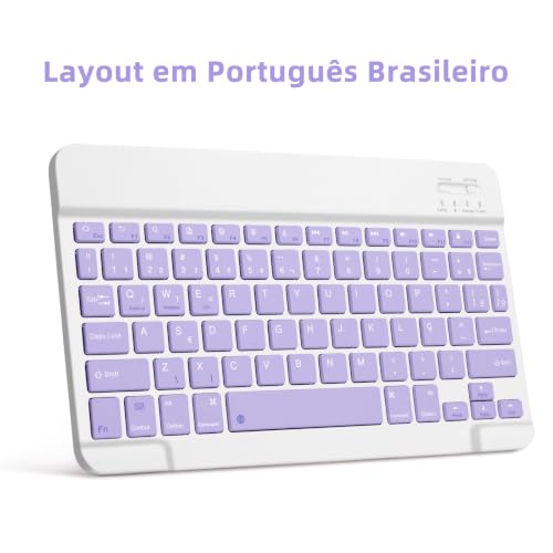 Capa com Teclado para Samsung Galaxy Tab A11+/A9+ 11", Layout em Português Brasileiro Teclado com Capa para Galaxy Tab A11 Plus 2025/ Tab A9 Plus 2023 11 Polegadas SM-X230/X236/X210/X215/X216, Roxo