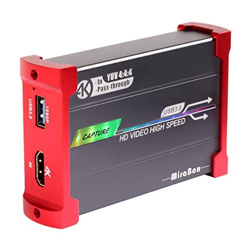 Mirabox 4K Capture Card for Nintendo Switch with