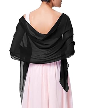Kate Kasin Soft Chiffon Scarve Shawls Wraps and Pashmina for Evening Party KK229