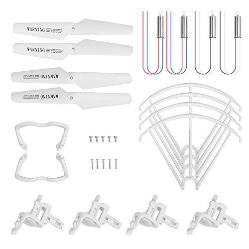 HB HomeBoat® Syma X5 X5c X5c-1 Quadcopter Full Set replacements 4*motors Propellers Landing Skid Protectors Motor Basse