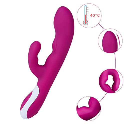 Heating Vibrators Adult Sex Toys For Women G-Spot Rabbit Waterproof Rechargeable Massager Dual Motor Clitoris Stimulator Sexual Wellness Discreet Packaging