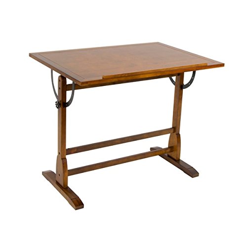 Studio Designs 42-inch Vintage Oak Drafting Table with 24" pencil ledge and groove - Thumbnail 5