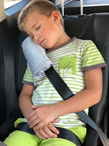 HECKBO car seat travel pillow for children kids, machine washable, car Seatbelt pillow cover pillows protection car pillow - Image 5
