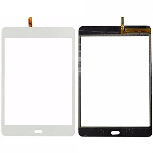 Touch Screen Glass Digitizer Replacement for Samsung Galaxy Tab A 8.0 SM-T350 (White) with Adhesive, NOT for T380/T385/T355/T357 & No Earpiece Hole.