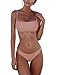 PRETTYGARDEN 2019 Sexy Push Up Padded Brazilian Bikini Set Swimwear Swimsuit Beach Suit Bathing Suits Pink