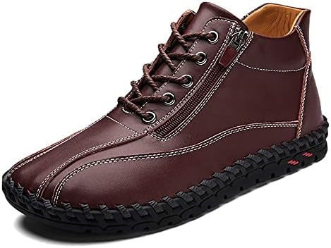 FRVGTBR Shoes for Men Retro Winter Men's Boots Plush Warm Men's