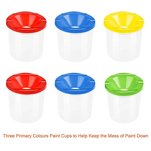 PAXCOO 28 Pack Paint Brushes for Kids, Kids Paint Brushes with Paint