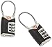 4014648 Lewis N Clark Travel Sentry Cable Lock 2 Pack black