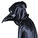 Plague Doctor Mask Birds Long Nose Beak Faux Leather Steampunk Halloween Costume Props Black
