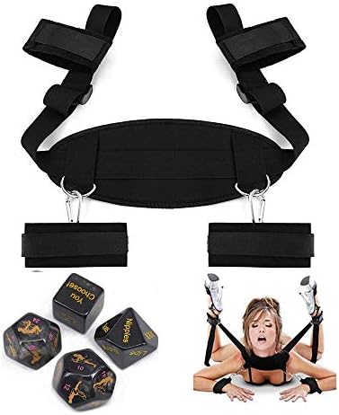 Adjustable Thigh and Wrist Restraint Straps Support Strap with Dices