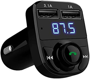 FM Transmitter POWBBATT Wireless Bluetooth Receiver FM Transmitter For Car Kit Radio MP3 Player Stereo Radio Adapter Car Kit With Dual USB Car Charger,Hands Free for Iphone, Ipad,Smartphone (Black)