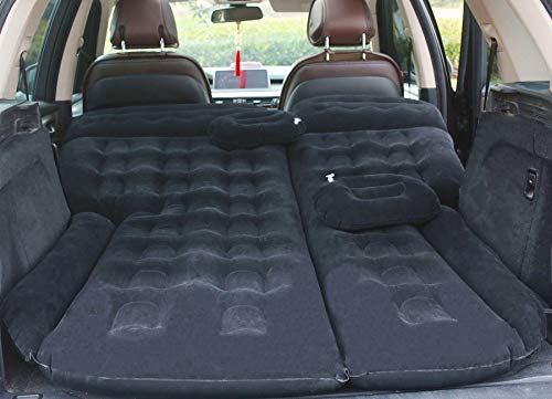 Onirii Car Inflatable Air Mattress Pump Portable Back Seat Travel Camping Bed Cushion with Back Support Fits Universal SUV MPV Truck